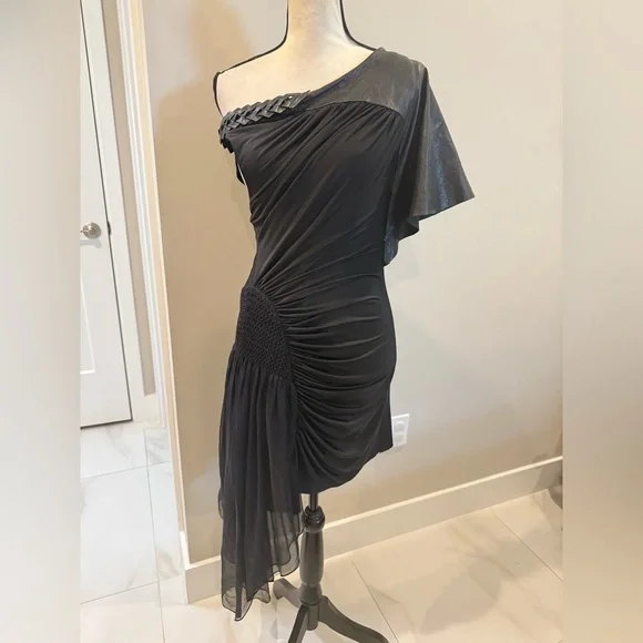 Catherine Malandrino Dresses | Catherine Malandrino Black Asymmetrical Dress | Color: Black | Size: 4